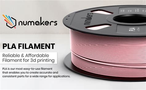 NUMAKERS PLA+ 3D Printer Filament, 1.75mm, Dimensional Accuracy +/- 0. ...
