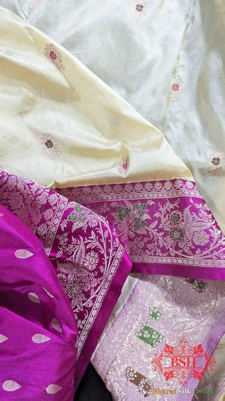 Pure Banarasi Handloom Katan Silk Meenakari Antique Zari Saree In ...