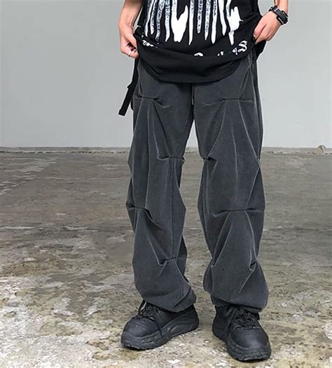 Buy Black Cargo Pants for Women Techwear with Chain Gothic Harajuku ...