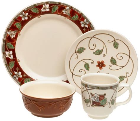 Buy Pfaltzgraff Mission Flower 48-Piece Dinnerware Set, Service for 12 ...