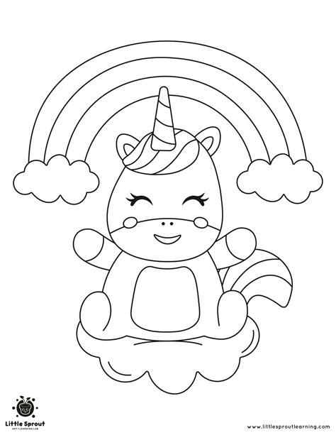 Rainbow Unicorn Free Coloring Free Unicorn Coloring Pages — Stevie