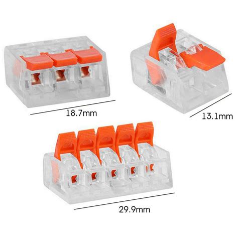 Buy 75PCS 221 Conectores elétricos Bloco De Fio Cabo Terminal ...