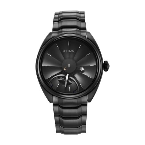 Titan Regalia Stellar Automatic Black Dial Stainless Steel Strap Analog ...