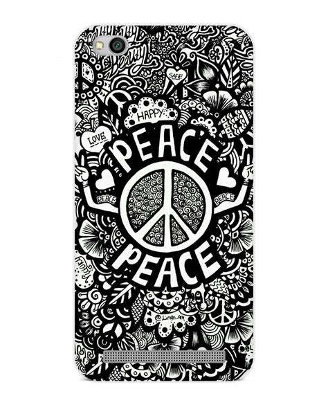 FuttPatti Peace Doodle Drawing Poly Carbonate Hard Case for Model Redmi ...