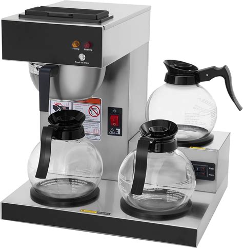 Amazon.com: 12-Cup Commercial Coffee Maker Stainless Steel - Double ...