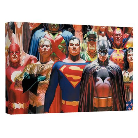 Trevco Jla/Lineup Canvas Wall Art with Back Board : Amazon.in: Home ...