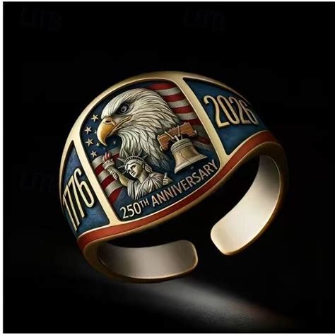250th Anniversary Eagle Ring, Patriotic Gift, Vintage Open Eagle Ring ...