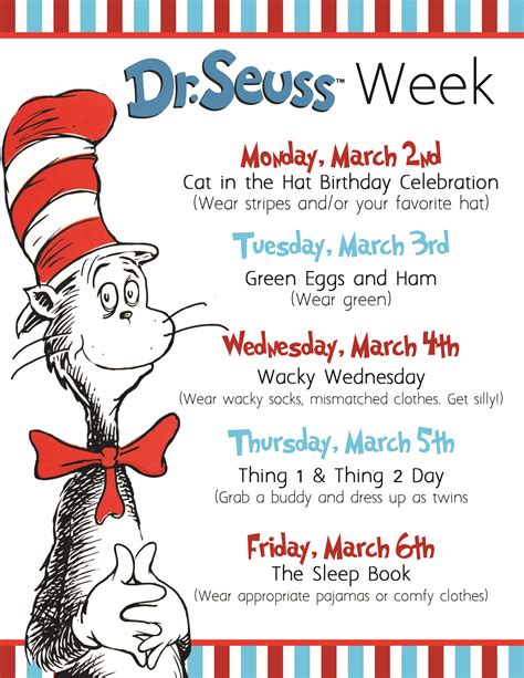 Dr Seuss Week 2025 Activities