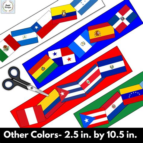 Hispanic Heritage Month Flag Bulletin Board Borders, Spanish Flag ...