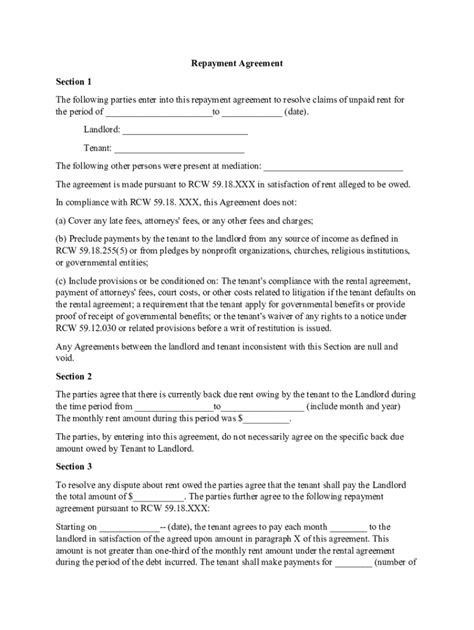 Fillable Online Attachment4 Repayment Agreement Guidance - HUDPayment ...