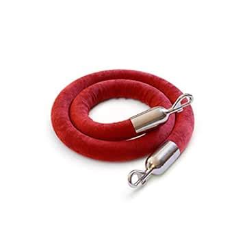 Crowd Control Warehouse Red Heavy-Duty Velvet Stanchion Rope 6 Feet ...