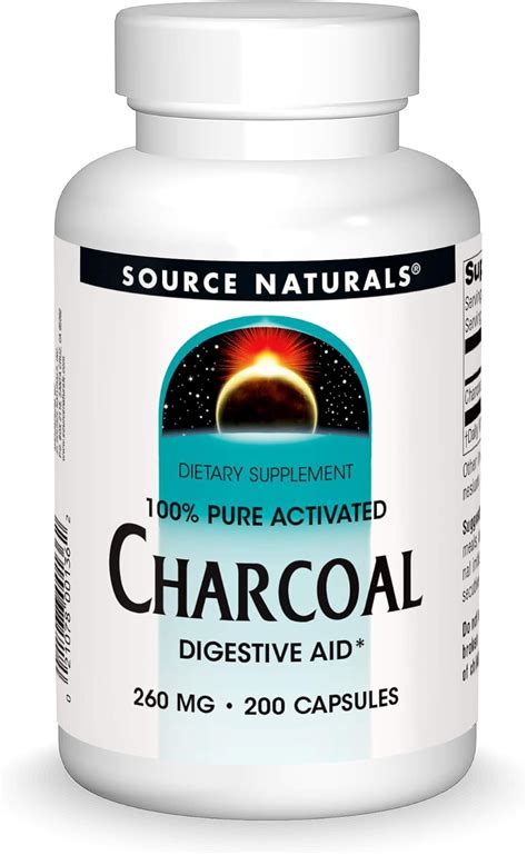 Buy Source Naturals Charcoal - 100% Pure Activated, Digestive Aid - 200 ...