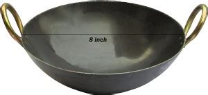 ZOOV 10 inch iron kadhai New Kadhai 8 cm diameter 2 L capacity Price in ...