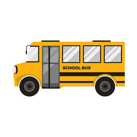 School bus illustration. Cute cartoon style for kids. Editable file ...