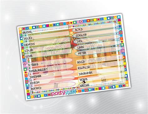 PartyStuff Wedding Theme Paper Games - Marriage Word Jumble - Word ...