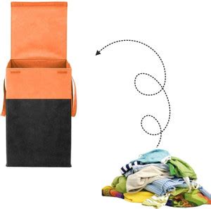 ZOVIRA 75 L Black, Orange Laundry Basket - Buy ZOVIRA 75 L Black ...