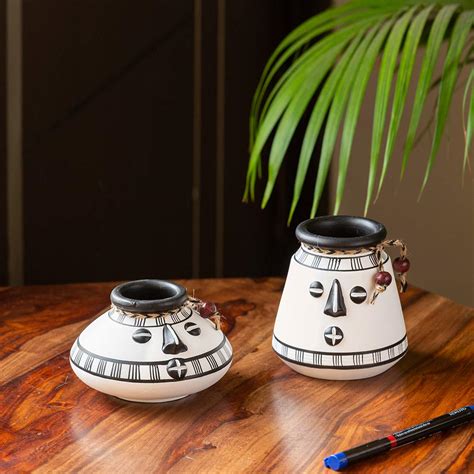 Buy ExclusiveLane The Warli Tales' Handpainted Miniature Terracotta ...
