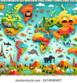 World Map Clear Image for Kids 的图像结果