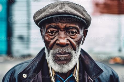 An old black man portrait created with technology. 26154180 Stock Photo ...