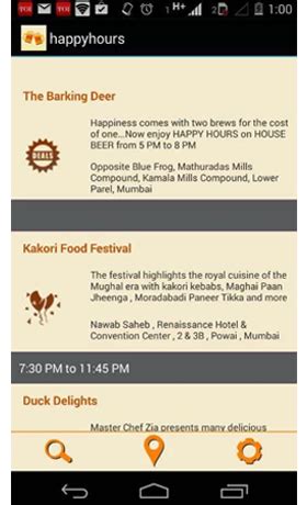 Happy Hours app provides users with hyper local deals at restaurants ...