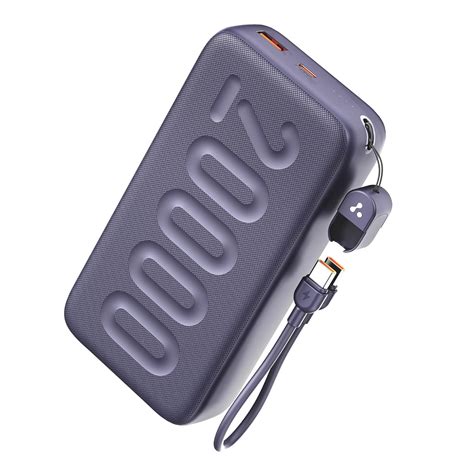 Ambrane 20000mAh Powerbank with in-Build Type C Cable, 22.5W Fast ...