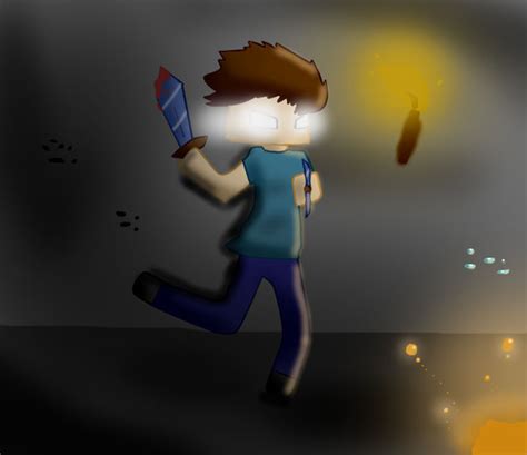 Minecraft Fan art Herobrine by Alexx002 on DeviantArt