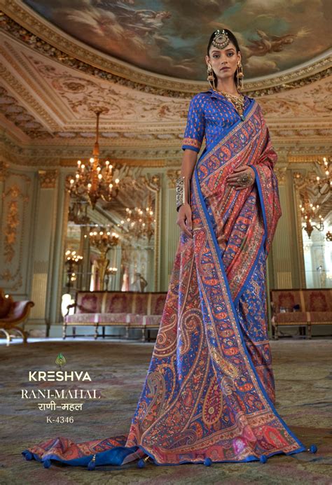 Kreshva Rani Mahal Silk Printed Glory Finish Saree Collection