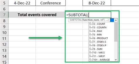 Image result for Subtotal Function