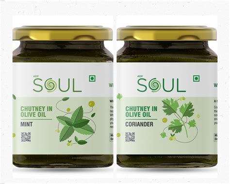 ADF Soul Combo Pack Of 2 Mint Chutney 270 Gm And Coriander Chutney 270 ...
