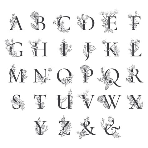 Monogram letters p 10 free pdf printables – Artofit