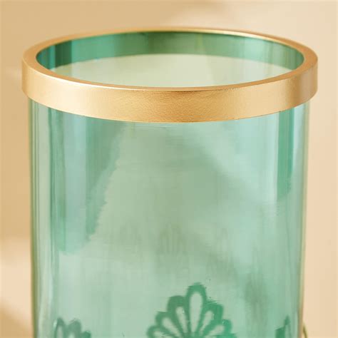 Buy Rylee Ignus Glass Motif Vase from Home Centre at just INR 1199.0