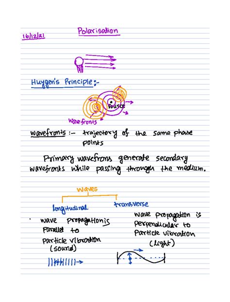 Polarization Notes in the subject of Physics for the first year ...