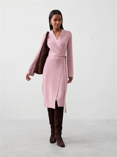 Wrap Knee Length Sweater Dress | Banana Republic Factory