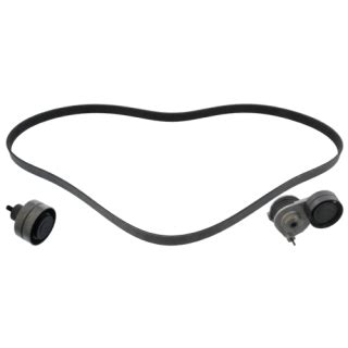 febi | 40155 | Auxiliary Belt Kit with belt tensioner and idler pulley ...