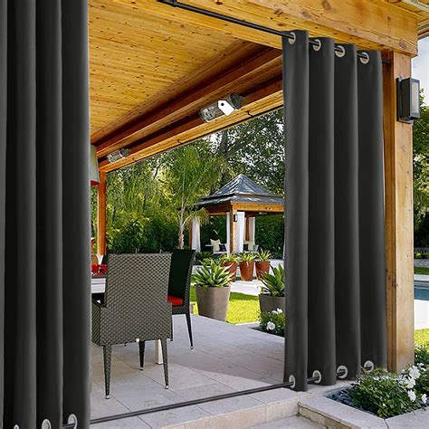 Byforphye Waterproof Outdoor Curtains for Patio, Windproof Patio ...