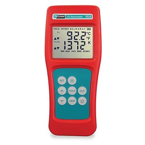 Tegam 922B Intrinsically Safe Thermocouple Thermometer, Dual-input from ...