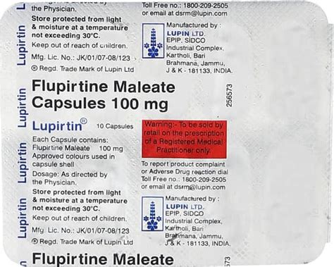 Lupirtin 100 MG Capsule (10): Uses, Side Effects, Price & Dosage ...