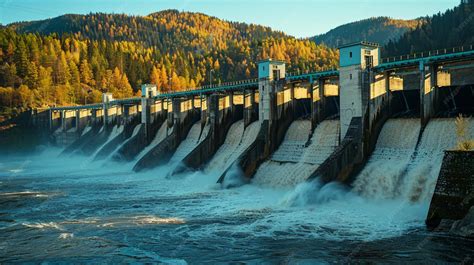 Premium Photo | A hydroelectric dam with flowing water Hydroelectric Dam