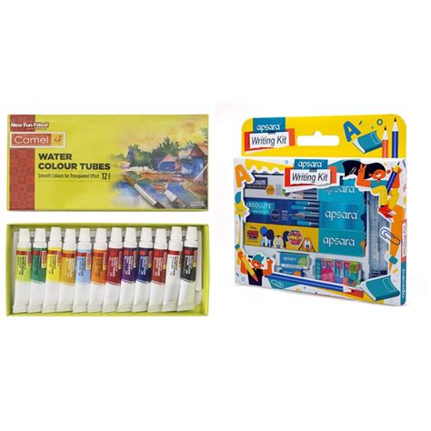 Camel Camlin Kokuyo Student Water Color Tube - 5Ml Each, 12 Shades ...