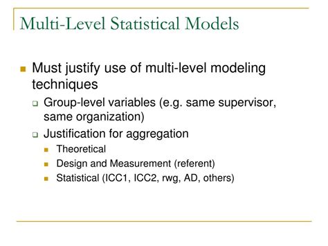 Multi-Level Model Assumptions 的图像结果