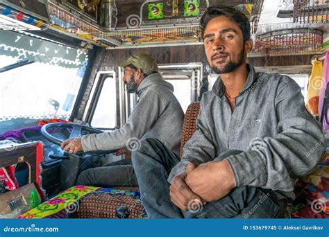 The Portrait of Indian Truck Driver and His Helper Editorial Image ...