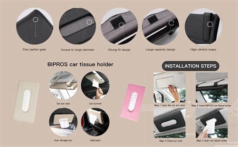 Detachi Car Tissue Holder, Sun Visor Napkin Holder, Car Visor Tissue ...