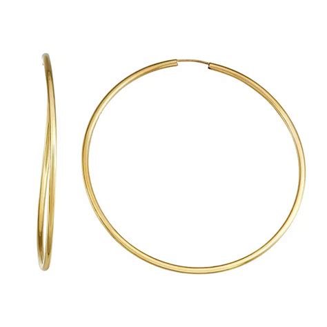 Forever 14K Yellow Gold Endless Hoop Earrings