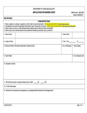 2014-2026 Form USCG CG-4423 - Blank Fillable Template | Fill Out, Print ...