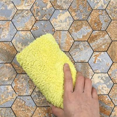 Buy Kasaro 10-Pieces Peel and Stick Metal Tile Backsplash Hexagon Self ...