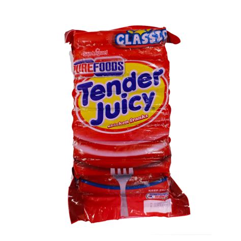 Purefoods Tender Juicy Hotdog Chicken Franks 1kg (Classic)