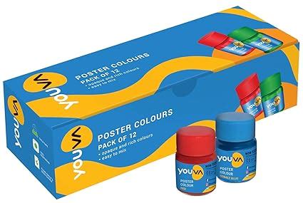 YOUVA Navneet|Poster Colours For All Age Groups|Liquid Colours|10 Ml ...