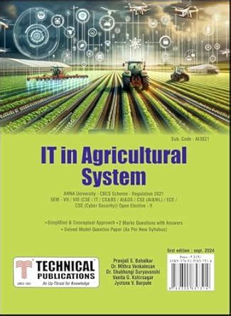 IT in Agricultural System for BE Anna University R21CBCS (Sem-VII/VIII ...