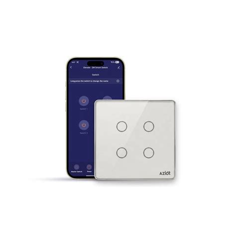 AZIOT Elevate Smart Touch Switch Panels, WiFi Glass Switch Board with ...