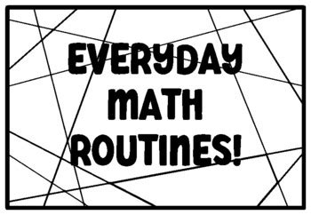 EVERYDAY MATH ROUTINES! Math Quote Coloring Pages, Math Pattern Art ...